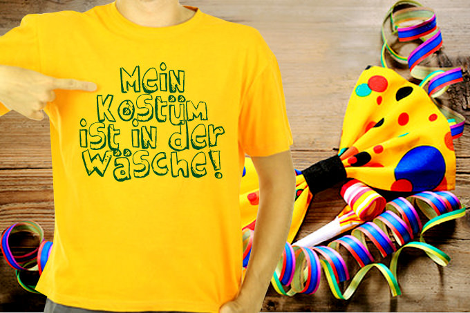 Lustige Karneval Shirts einfach selbst gestalten.