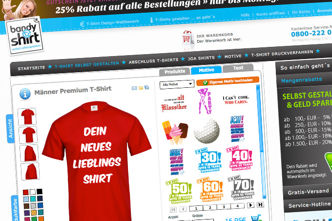 Teste unseren T-Shirt Konfigurator