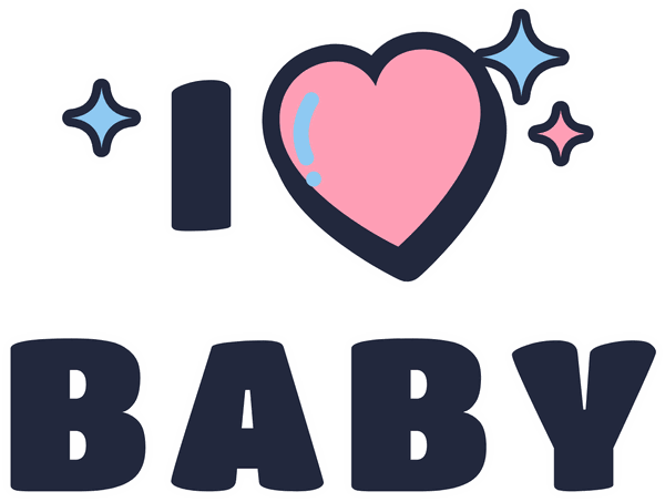 Babyparty-Motiv I ♥ Baby