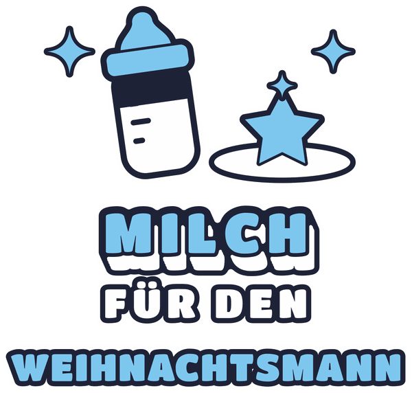 Babys-erstes-Weihnachten-Motiv Milch für den Weihnachtsmann
