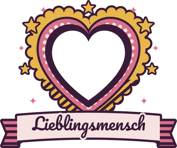 Foto-Shirt-Motiv Lieblingsmensch Herzrahmen
