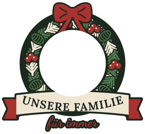 Foto-Shirt-Motiv Unsere Familie Kranz