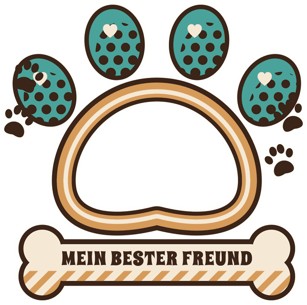 Foto-Shirt-Motiv Mein bester Freund Pfote
