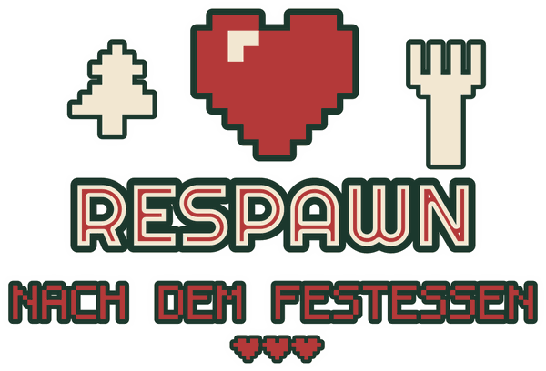 Gamer-Motiv Respawn nach dem Festessen