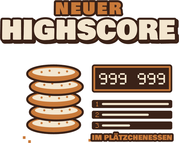 Gamer-Motiv Highscore Plätzchen