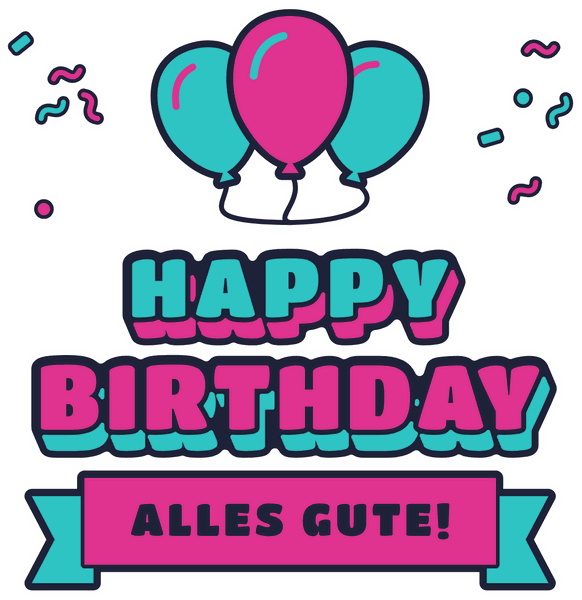 Geburtstags-Motiv Happy Birthday