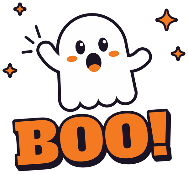 Halloween-Motiv BOO!