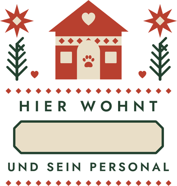 Haustier-Motiv Hier wohnt … und sein Personal