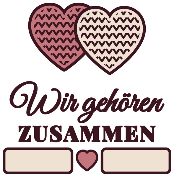 Kissen-Motiv Wir gehören zusammen