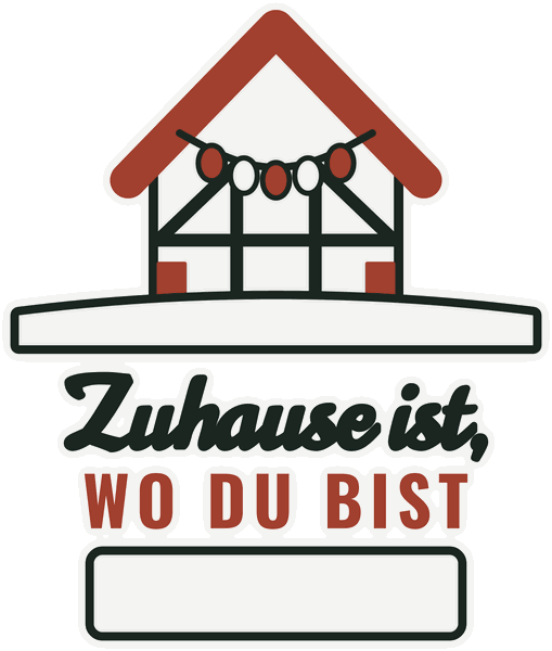 Kissen-Motiv Zuhause ist, wo du bist