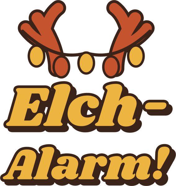 Kuscheltier-Motiv Elch-Alarm
