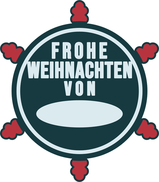 Kuscheltier-Motiv Frohe Weihnachten von