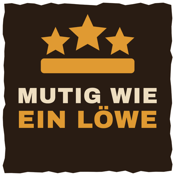 Kuscheltier-Motiv Mutig wie ein Löwe