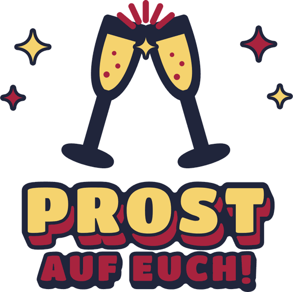 Polterabend-Motiv Prost auf euch!