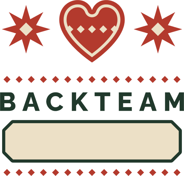 Schürzen-Motiv Backteam Familienname
