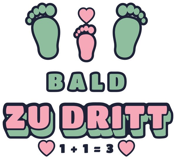 Babynews-Motiv Bald zu dritt