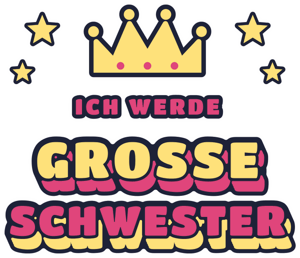 Babynews-Motiv Ich werde große Schwester