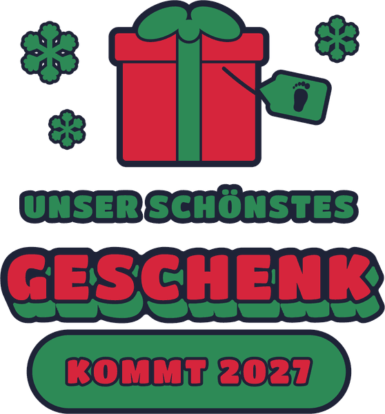 Babynews-Motiv Unser schönstes Geschenk kommt 2027