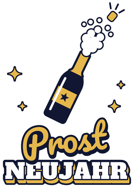 Silvester-Motiv Prost Neujahr