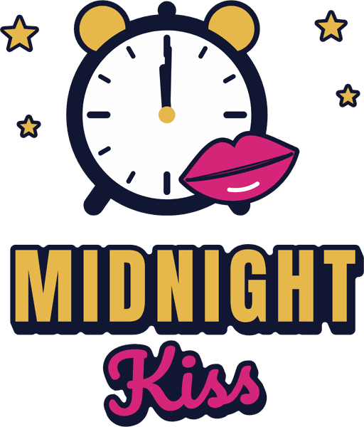 Silvester-Motiv Midnight Kiss