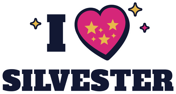 Silvester-Motiv I ♥ Silvester