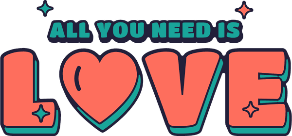 Valentins-Motiv All You Need Is Love