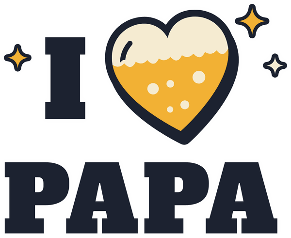 Vatertags-Motiv I ♥ Papa