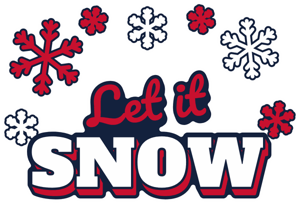 Weihnachts-Motiv Let it Snow