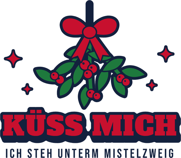 Weihnachts-Motiv Küss mich – Mistelzweig