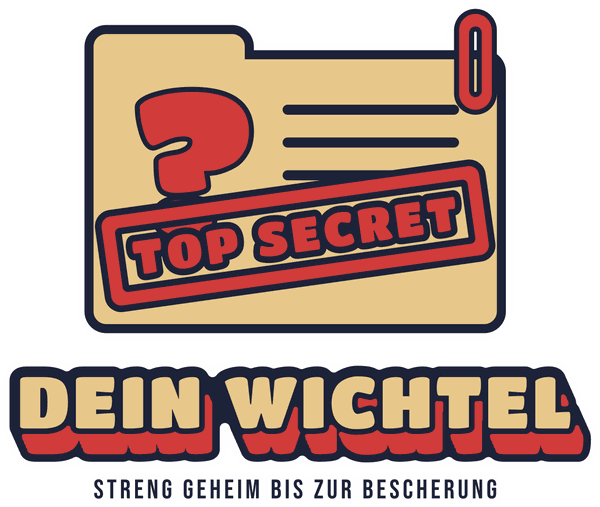 Wichtel-Motiv Top Secret – dein Wichtel